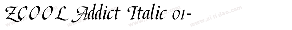 ZCOOL Addict Italic 01字体转换
